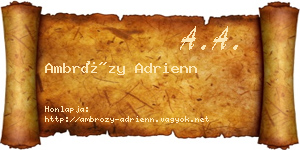 Ambrózy Adrienn névjegykártya