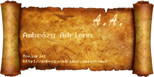 Ambrózy Adrienn névjegykártya