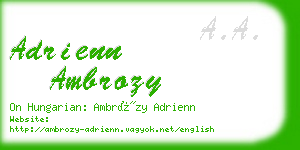 adrienn ambrozy business card